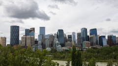 Downtown Calgary, Alberta, Canada, on Monday, June 20, 2022. Calgary, surrounded by fields of oil, natural gas, wheat and barley that make Canada a global exporting powerhouse, is at the epicenter of a post-Covid economic expansion.