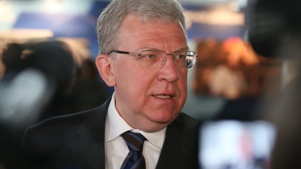 Alexei Kudrin, chairman of Russia's accounts chamber, speaks to members of the media following Russia's President Vladimir Putin's annual state of the nation address in Moscow, Russia, on Wednesday, Jan. 15, 2020. The Russian economy has nearly doubled since Putin took power in 2000, according to Bloomberg Economics estimates.