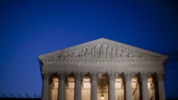 The Supreme Court building stands in Washington, D.C., U.S., on Thursday, June 28, 2012.  Photographer: Andrew Harrer/Bloomberg