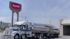 A dairy truck outside Saputo headquarters in Montreal.
