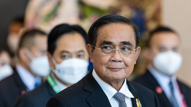Prayuth Chan-Ocha, Thailand's prime minister, at the Asia-Pacific Economic Cooperation (APEC) summit in Bangkok, Thailand, on Saturday, Nov. 19, 2022. San Francisco will be the site of next year’s Asia-Pacific Economic Cooperation summit, Vice President Kamala Harris announced, giving the US a high-profile chance to showcase its vision for the region’s future. Photographer: Andre Malerba/Bloomberg