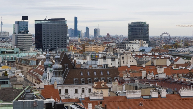 The skyline in Vienna, Austria, on Thursday, Nov. 10, 2022. Austria's economy shrank in the third quarter as weaker global demand hurt appetite for its exports. Photographer Nina Riggio/Bloomberg via Getty Images