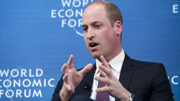 Prince William, Duke of Cambridge, speaks during a panel session on day two of the World Economic Forum (WEF) in Davos, Switzerland, on Wednesday, Jan. 23, 2019. World leaders, influential executives, bankers and policy makers attend the 49th annual meeting of the World Economic Forum in Davos from Jan. 22 - 25.