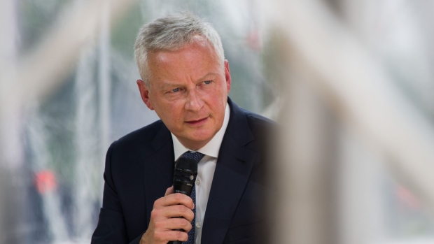 Bruno Le Maire, France's finance minister, speaks during day two of LaREF22 in Paris, France, on Tuesday, Aug. 30, 2022. France will extend aid for small and mid-sized companies struggling with surging energy costs until the end of the year, Le Mairesaid.
