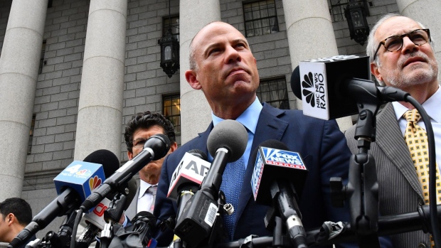 Michael Avenatti, attorney and founding partner of Eagan Avenatti LP, speaks with members of the media while exiting from federal court in New York, U.S., on Tuesday, May 28, 2019. Avenatti pleaded not guilty to charges that he misappropriated thousands of dollars from his most famous client, adult-film star Stormy Daniels, as the embattled attorney's legal troubles pile up from coast to coast. Avenatti was arrested in New York in March and charged with extorting millions of dollars from Nike Inc.