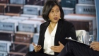 Katherine Tai, US trade representative, speaks during the Bloomberg New Economy Forum in Singapore this month. Tai and her team proposed the tariff idea to EU officials in late October.