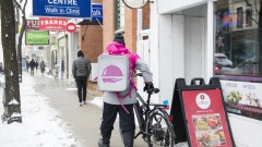 Food delivery courier in Toronto