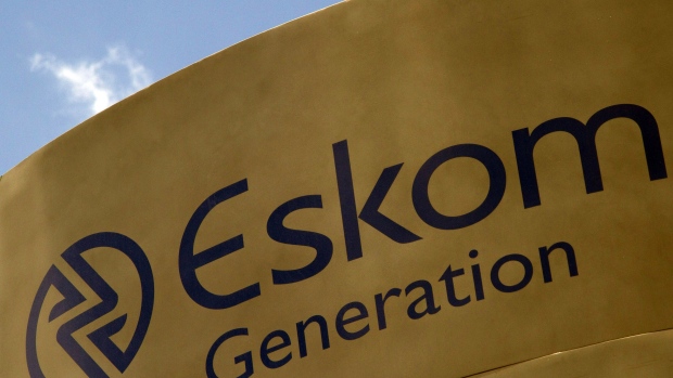 An Eskom Holdings Ltd.'s sign is seen at the entrance to the company's Kendal power station in Delmas, South Africa.