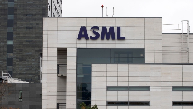 The ASML Holding NV global headquarters in Veldhoven, Netherlands, on Oct. 14, 2022. The Dutch company has been caught up in US efforts to limit China’s access to advanced semiconductor technology.