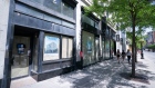 Empty business store fronts in Montreal