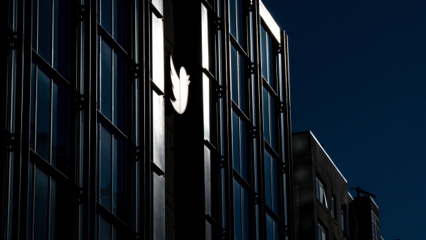 Twitter headquarters in San Francisco, California, US, on Tuesday, Nov, 29, 2022. Twitter Inc. said it ended a policy designed to suppress false or misleading information about Covid-19, part of Musk's polarizing mission to remake the social network as a place for unmoderated speech. Photographer: David Paul Morris/Bloomberg