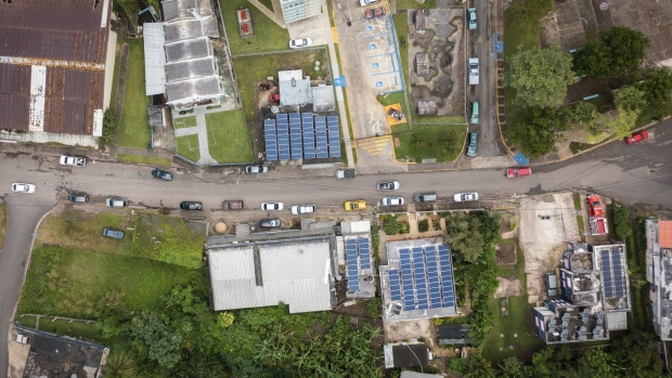 Power microgrid in Castaer. Aerial view of the microgrid in Castaer, Puerto Rico on Monday, Nov. 14, 2022.