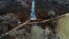Keystone pipeline leak aerial photo