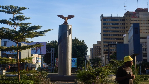 An eagle statue at Kafue roundabout in Lusaka, Zambia, on Sunday, May 8, 2022. A recent 1,900-mile journey from mines in Congo and Zambia shows how, a century after commercial mining began here, the world’s hunger for copper is again reshaping the region.