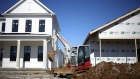 Houses under construction at the Norton Commons subdivision in Louisville, Kentucky, U.S., on Tuesday, Feb. 8, 2022. The U.S. Census Bureau is scheduled to release housing starts figures on Feb. 17.
