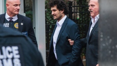 Sam Bankman-Fried departs from court in New York, on Dec. 22, 2022. Photographer: Stephen Yang/Bloomberg
