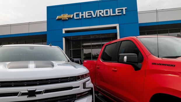 GM Chevrolet Silverado pickup trucks for sale in Colma, California.