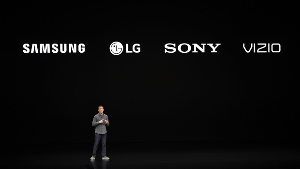 Peter Stern, vice president of services at Apple Inc., speaks during an event at the Steve Jobs Theater in Cupertino, California, U.S., on Monday, March 25, 2019. The company is unveiling streaming video and news subscriptions, key parts of Apple's push to transform itself into a leading digital services provider.
