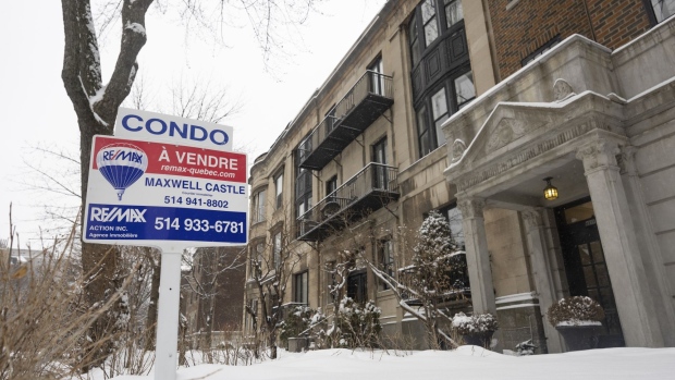 A condo for sale in Montreal in December.