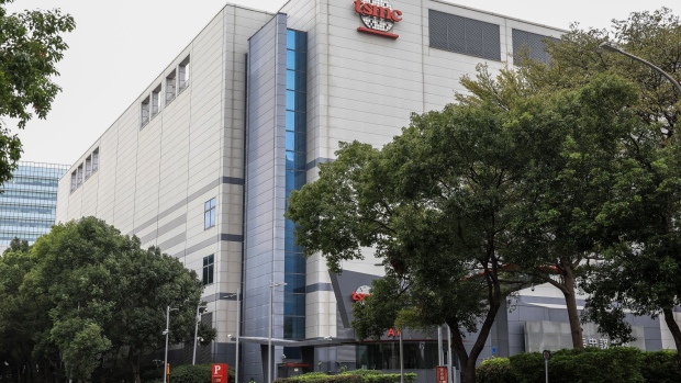 The Taiwan Semiconductor Manufacturing Co. (TSMC) headquarters in Hsinchu, on Tuesday, Jan. 11, 2022. TSMC reported a sixth straight quarter of record sales, buoyed by unrelenting demand by Apple Inc. and other customers for chips produced by the world’s largest foundry.