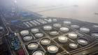 An oil and petrochemical storage facility on the outskirts of Shanghai, China, on Tuesday, March 1, 2022. Oil extended its relentless rally before an OPEC+ meeting as the International Energy Agency warned that global energy security is under threat following Russia’s invasion of Ukraine. Photographer: Qilai Shen/Bloomberg