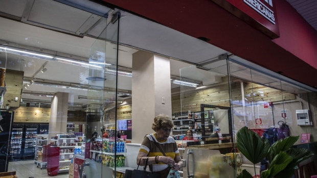 A customer exits an Americanas store in Rio de Janeiro, Brazil, on Jan. 13, 2023.