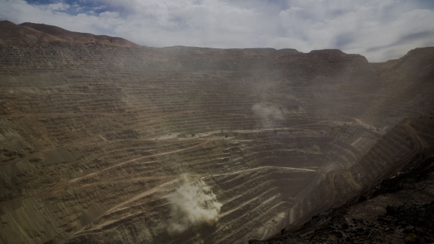 An open pit copper mine near Calama, Chile.