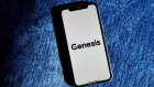 The Genesis logo on a smartphone arranged in the Brooklyn borough of New York, US, on Thursday, Nov. 17, 2022. Reverberations from the collapse of Sam Bankman-Fried’s empire continue to spread through financial markets, threatening the future of crypto lenders like BlockFi Inc. and Voyager Digital Ltd. Photographer: Gabby Jones/Bloomberg