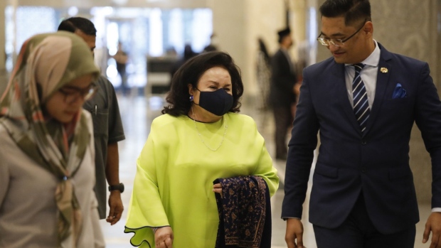 Rosmah Mansor, wife of former Malaysia Prime Minister Najib Razak, center, at Malaysia's Court of Appeal and Federal Court in Putrajaya, Malaysia, on Thursday, Jan. 19, 2023. Najib was back in court Thursday to request that his 1MDB-linked case be reviewed, in his latest attempt to overturn his 12-year-prison sentence.