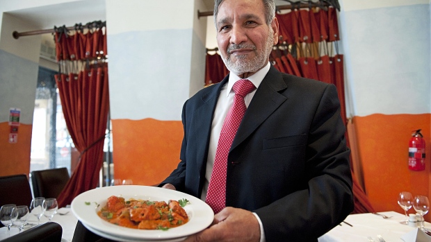 Chef Ali Ahmed Aslam, the man widely credited with creating the Chicken Tikka Masala dish. Photographer: Andy Buchanan/AFP/Getty Images