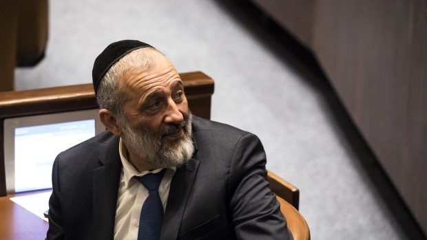JERUSALEM, ISRAEL - NOVEMBER 28: Israeli lawmaker and 'Shas' Party leader Aryeh Deri during a parliament session on November 28, 2022 in Jerusalem, Israel. An alliance led by the party of former Prime Minister Benjamin Netanyahu won comfortably in the recent parliamentary election, the country's fifth in under four years. (Photo by Amir Levy/Getty Images)