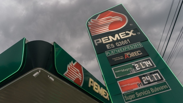 Fuel prices at a Petroleos Mexicanos (PEMEX) gas station in Naucalpan, Mexico State, Mexico, on Saturday, Aug. 13, 2022.