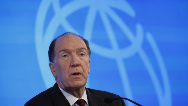David Malpass, president of the World Bank Group, speaks at a news conference during the annual meetings of the International Monetary Fund (IMF) and World Bank in Washington, DC, US, on Thursday, Oct. 13, 2022. The IMF this week warned of a worsening outlook for the global economy, highlighting that efforts to manage the highest inflation in decades may add to the damage from the war in Ukraine and China's slowdown.