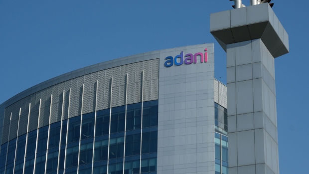 The global headquarters of Adani Group in Ahmedabad, Gujarat, India, on Tuesday, Oct. 18, 2022. India’s largest private-sector port and airport operators, city-gas distributor and coal miner are all part of Adani’s empire, which also aims to become the world’s largest renewable-energy producer. Photographer: T. Narayan/Bloomberg