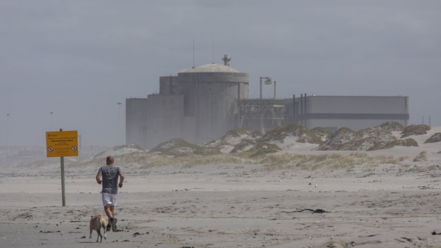 The Koeberg nuclear power station, operated by Eskom Holdings SOC Ltd., viewed from Melkbosstrand beach in Cape Town, South Africa, on Wednesday, Nov. 25, 2020. The decision to begin installing new steam generators at the Koeberg plant near Cape Town underscores state-owned Eskom’s confidence that it will win approval to prolong production of low-emissions nuclear power into the middle of the century.