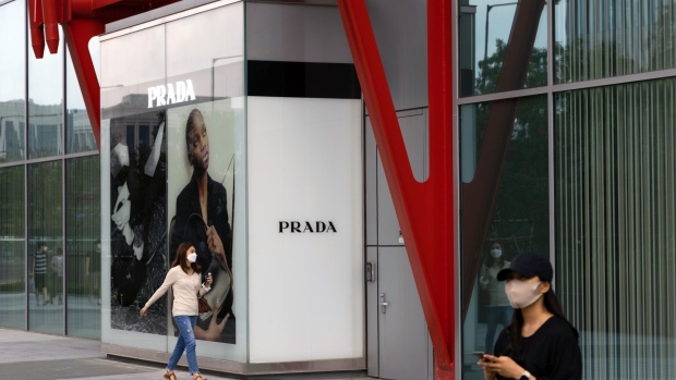 A Prada SpA advertisement at the Hyundai Seoul department store. Photographer: SeongJoon Cho/Bloomberg