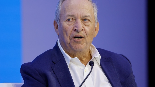 Larry Summers, president emeritus and professor at Harvard University, during a panel session on the closing day of the World Economic Forum (WEF) in Davos, Switzerland, on Friday, Jan. 20, 2023. The annual Davos gathering of political leaders, top executives and celebrities runs from January 16 to 20. Photographer: Stefan Wermuth/Bloomberg