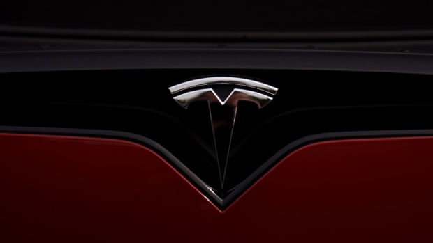 A Tesla Model X at a Tesla delivery center in Marina Del Rey, California.