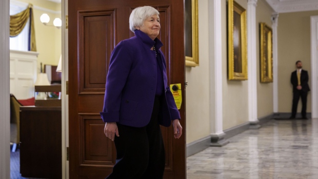 Janet Yellen at the US Treasury Department in Washington, DC, on Jan. 10.