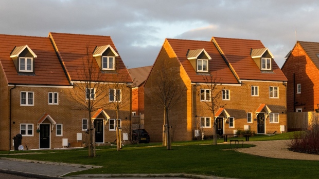 Completed houses at a Persimmon Plc residential property construction site in Harlow, UK, on Monday, Jan. 9, 2023. Persimmon’s fourth quarter sales and revenue update on Thursday, will be closely watched for any impact on selling prices in the final quarter of 2022.