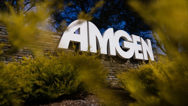 Amgen headquarters in Thousand Oaks, California, US, on Monday, Dec. 12, 2022. Amgen Inc. agreed to buy Horizon Therapeutics Plc for about $27.8 billion in its biggest-ever acquisition, deepening its commitment to treatments for autoimmune, inflammatory and rare diseases. Photographer: Eric Thayer/Bloomberg