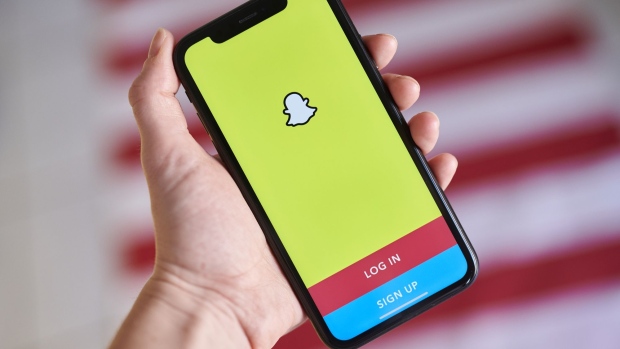 The Snapchat application on a smartphone arranged in Saint Thomas, Virgin Islands, U.S., on Friday, Jan. 29, 2021. Snap Inc. is scheduled to release earnings figures on February 4. Photographer: Gabby Jones/Bloomberg