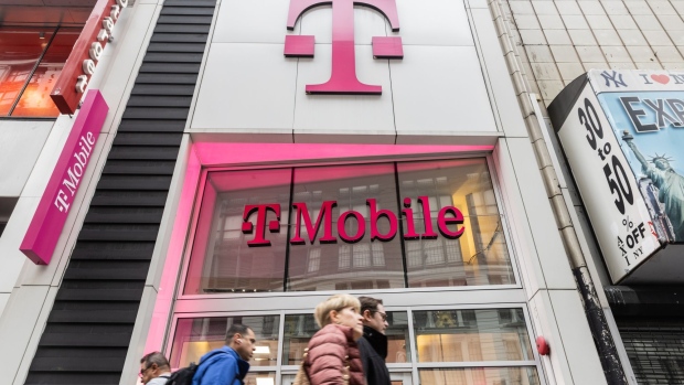 A T-Mobile store in New York, US, on Monday, Oct. 24, 2022. T-Mobile US Inc. is scheduled to release earnings figures on October 27.