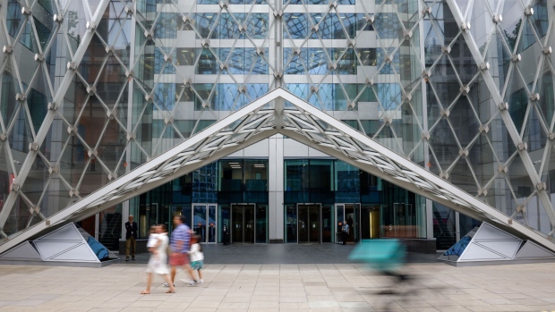 The office building at 55 Baker Street, housing the offices of Brevan Howard Asset Management LP, in London, U.K., on Monday, Aug. 23, 2021. Famed investment firm Brevan Howard, which as recently as mid-2019 was struggling to stem an unprecedented client exodus, shut its flagship fund to investors earlier this year. Photographer: Jason Alden/Bloomberg