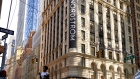 Signage outside the Nordstrom flagship retail store in New York, US, on Thursday, Aug. 25, 2022. Nordstrom Inc. tumbled 20% Wednesday in its biggest drop since November after slashing its full-year outlook, citing slowing customer traffic and demand at its off-price Rack stores.