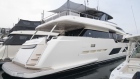 A Ferretti Yachts 920 yacht, manufactured by Ferretti Group Inc., sits moored ahead of the Singapore Yacht Show at Sentosa Cove in Singapore, on Tuesday, April 9, 2019. Almost 90 yachts and other water vessels are on display at the Singapore Yacht Show, which is hoping to attract more than 16,000 people — from experienced yacht buyers to those still striving.