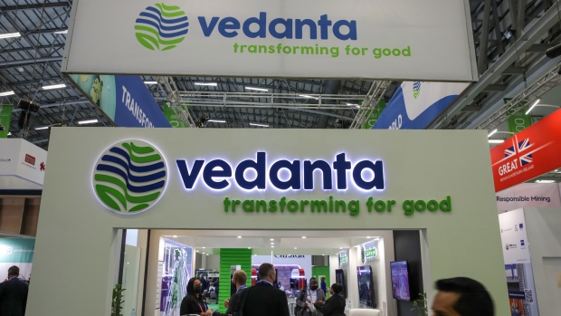 The Vedanta Resources Ltd. booth on the opening day of the Investing in African Mining Indaba in Cape Town, South Africa, on Monday, May 9, 2022. Mining executives, investors and government ministers are meeting in Cape Town for the African Mining Indaba, the continent’s biggest gathering of one of its most vital industries. Photographer: Dwayne Senior/Bloomberg