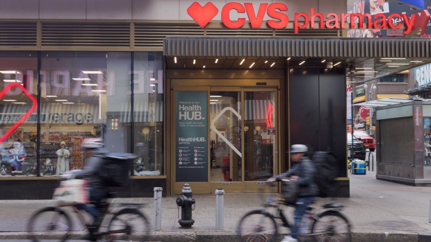 A CVS Pharmacy store in New York, US, on Friday, Nov. 11, 2022. CVS Health Corp. edged up its 2022 profit forecast as its insurance unit helped the health-care company beat analysts’ expectations for third-quarter profit and the company reached a $5 billion settlement for litigation over its alleged involvement in the opioid crisis. Photographer: Nora Savosnick/Bloomberg