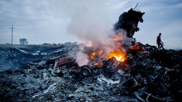 Debris from MH 17 in Ukraine in July 2014. Photographer: Pierre Crom/Getty Images Europe
