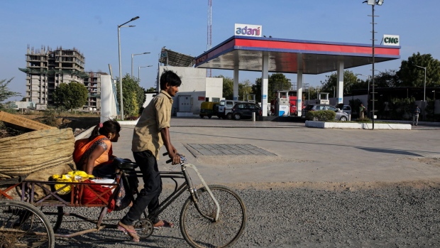 An Adani Group gas station in Ahmedabad, India. Photographer: Dhiraj Singh/Bloomberg